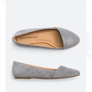 Lucky Brand Archh Suede Flat in Grey